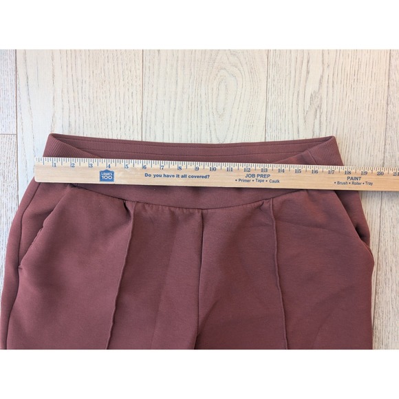 CALIA Women's XL Maroon Pleated Cropped Jogger Pants Athleisure sweatpants - Picture 6 of 8